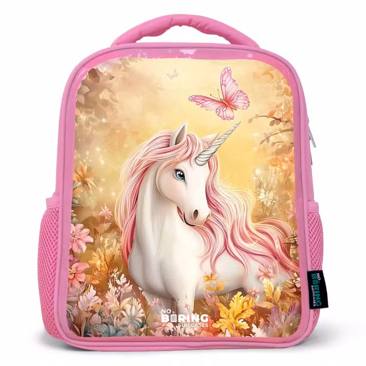 Kids backpack - Pink - Unicorn - Butterfly - Pink - Mane — 1