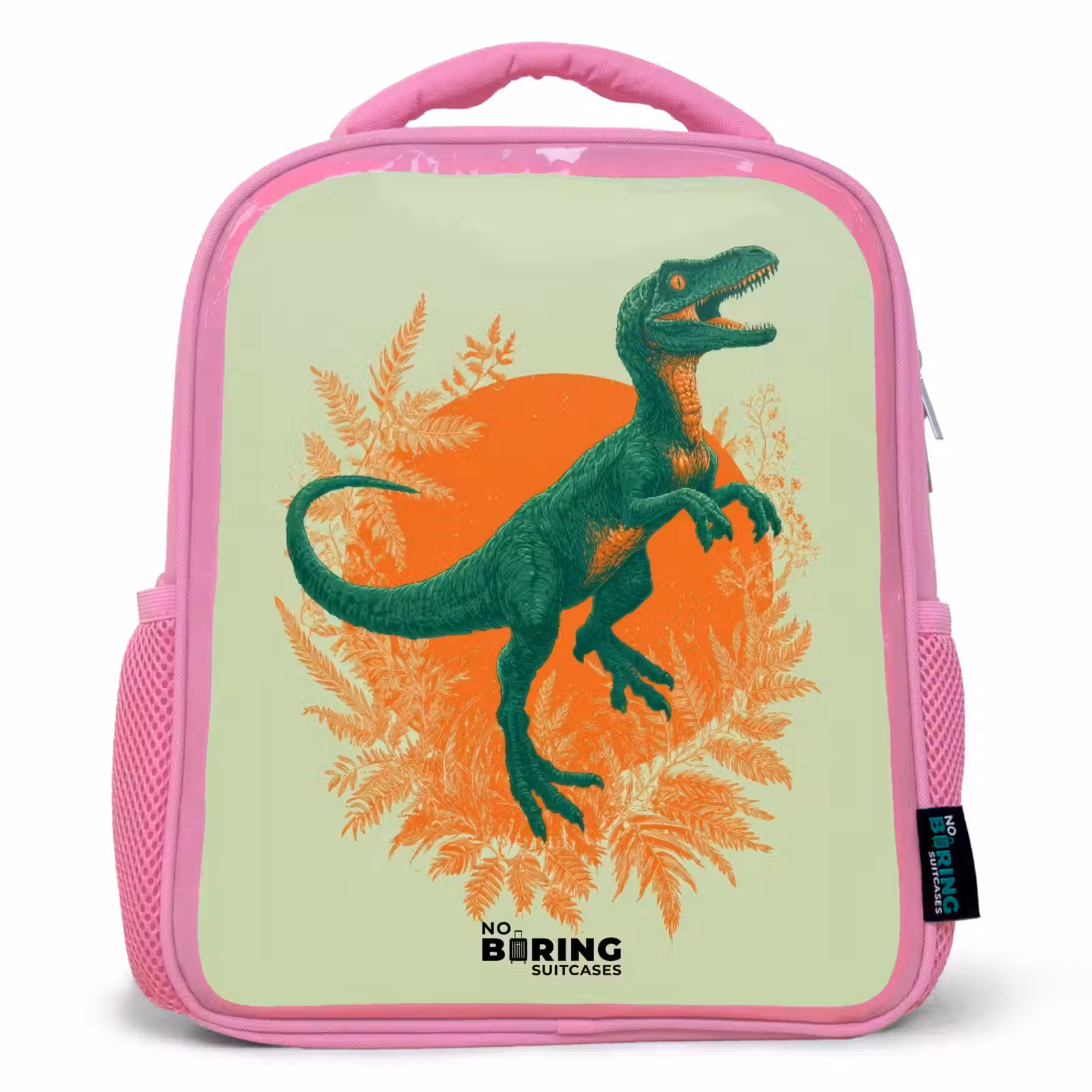 Kids backpack - Pink - Dino - Nature - Green — 1