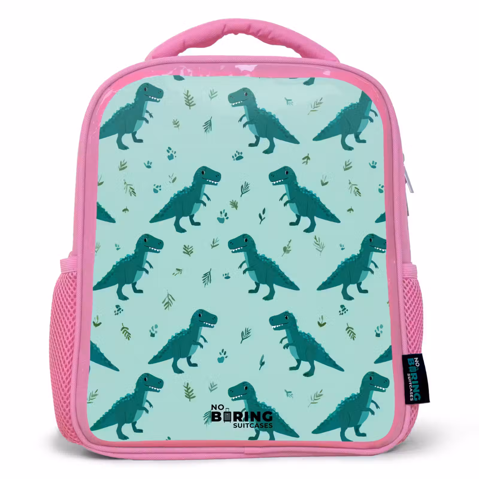 Kids backpack - Pink - Dinos - Pattern - Green — 1
