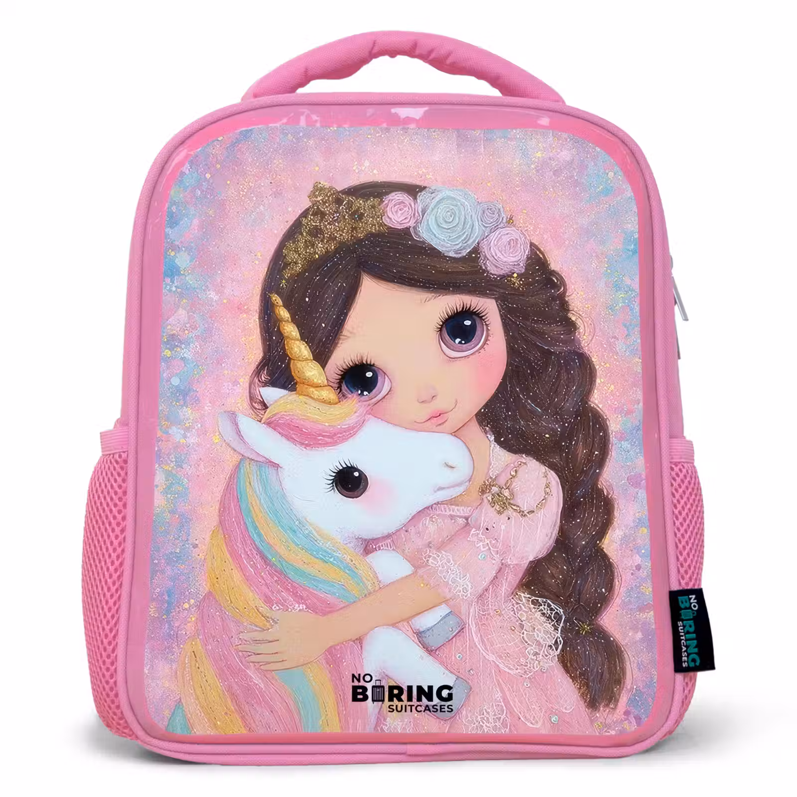 Kids backpack - Pink - Girl - Unicorn - Glitter — 1