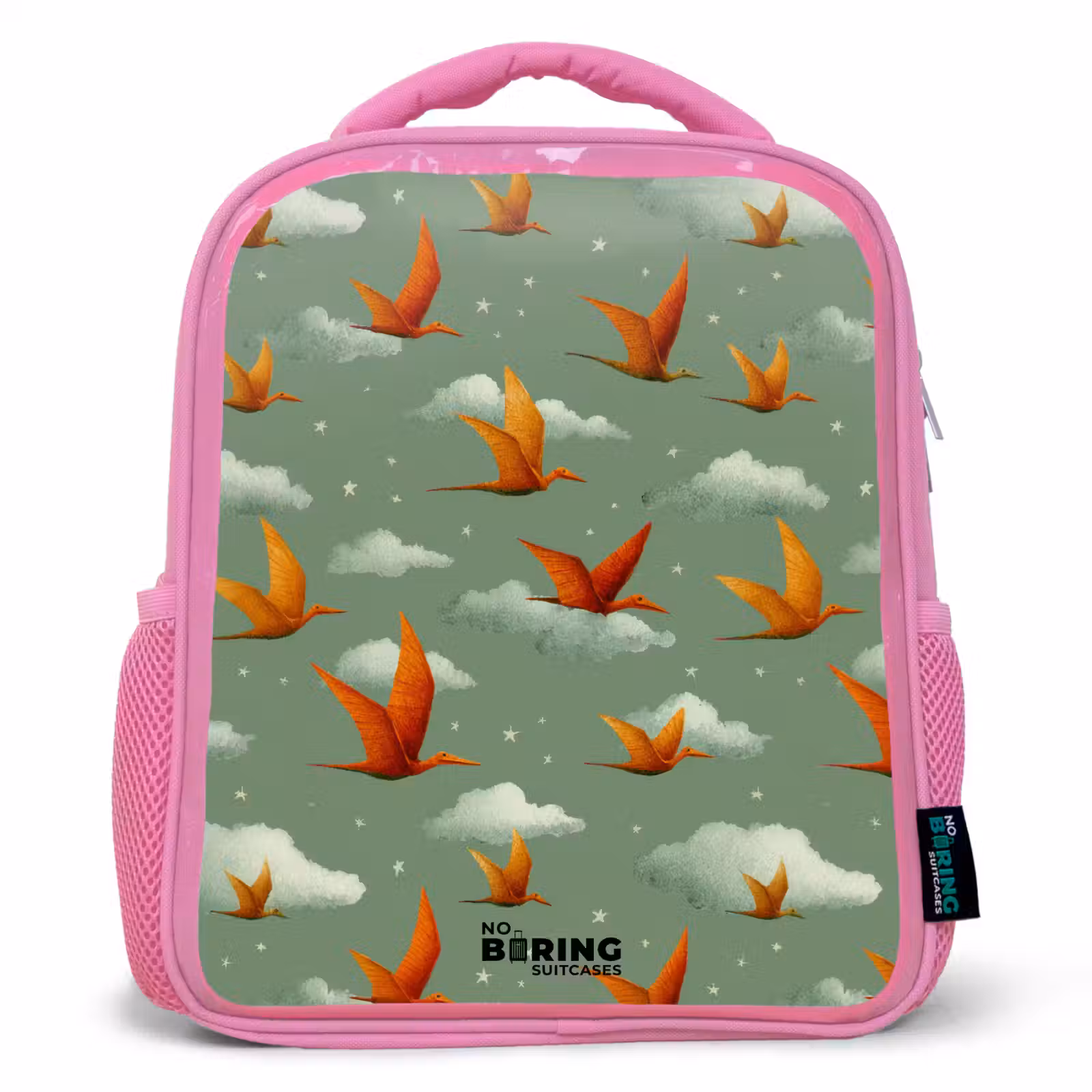 Kids backpack - Pink - Pattern - Dino - Pterosaurs — 1