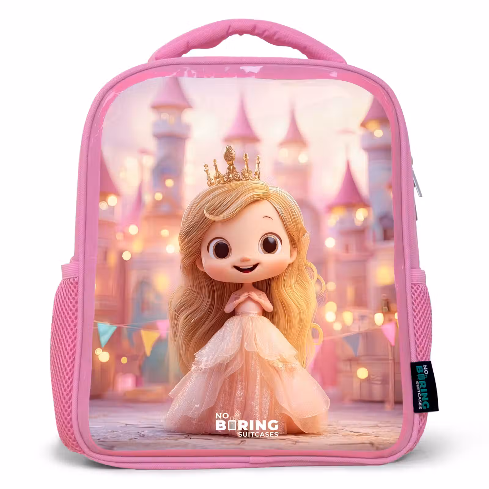 Kids backpack - Pink - Princess - Pink - Castle — 1