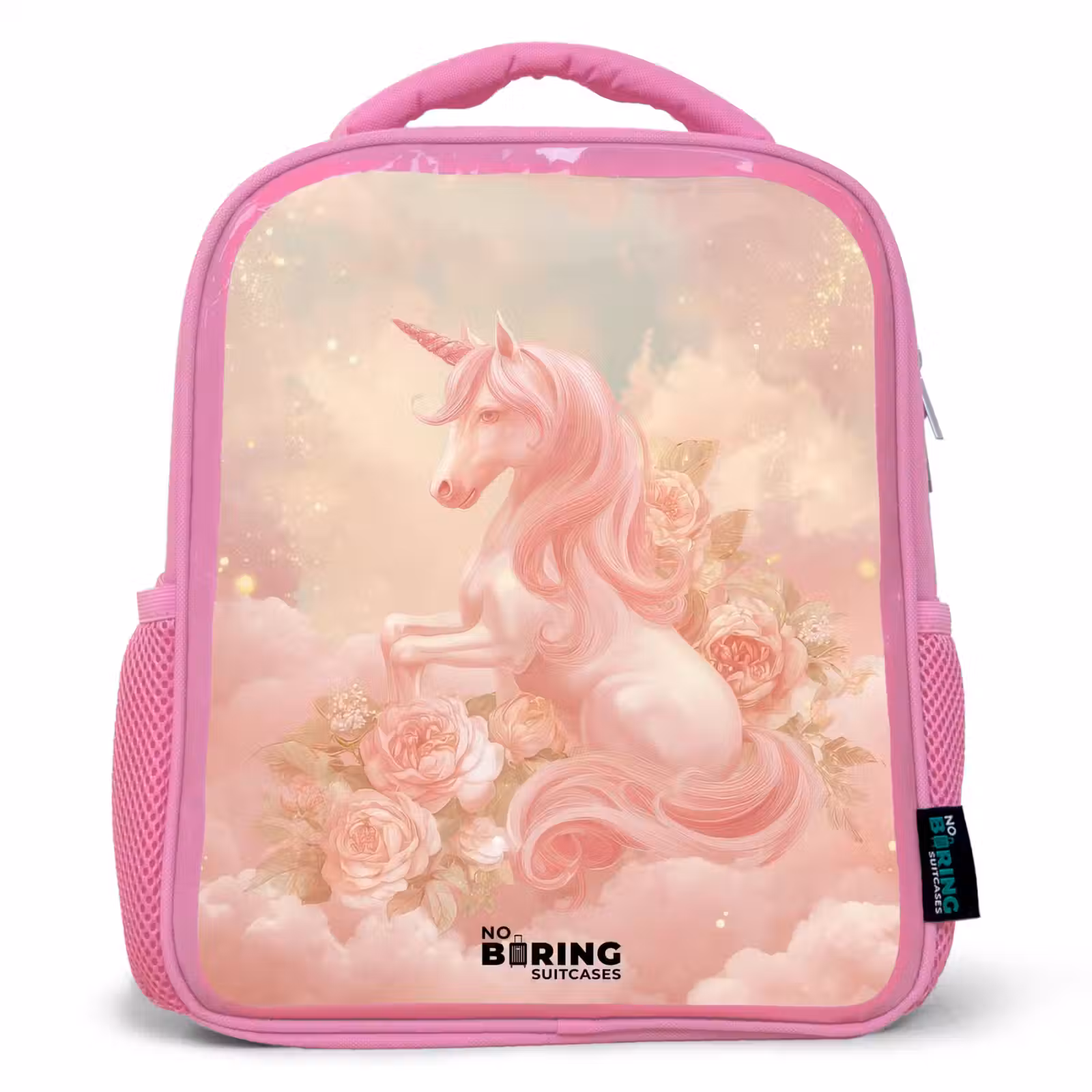 Kids backpack - Pink - Unicorn - Clouds - Pink — 1