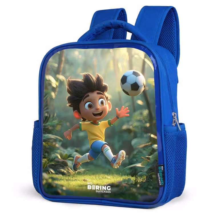 Kids backpack - Blue - Soccer - Boy - Forest — 3