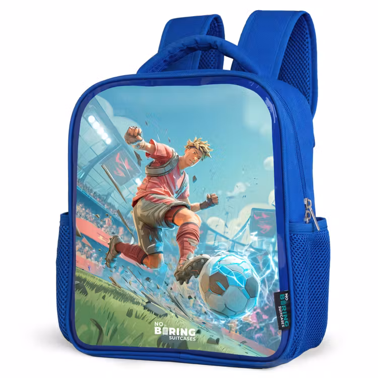 Kids backpack - Blue - Soccer - Boy - Stadium - Electric — 3
