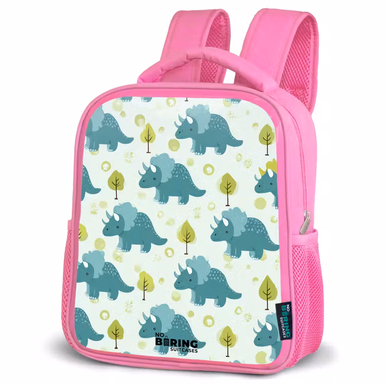 Kids backpack - Pink - Dinos - Pattern - Nature — 4