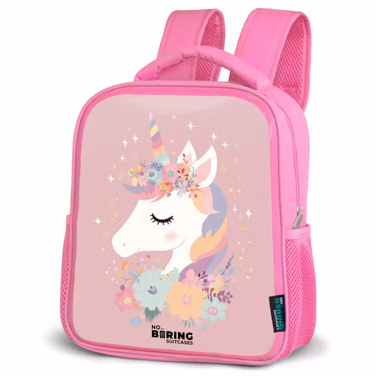 Kids backpack - Pink - Unicorn - Pink - Flowers — 4