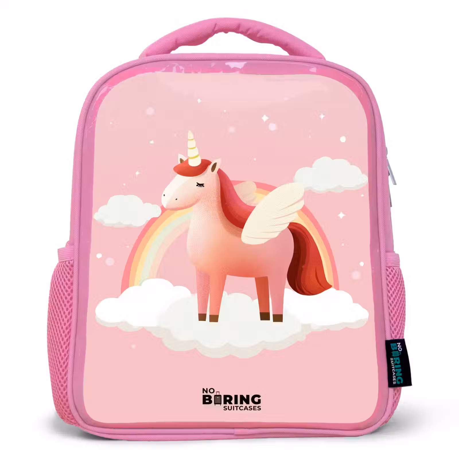 Kids backpack - Pink - Unicorn - Wings - Pink - Rainbow — 1