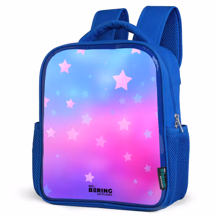 Kids backpack - Blue - Stars - Pink - Blue — 3