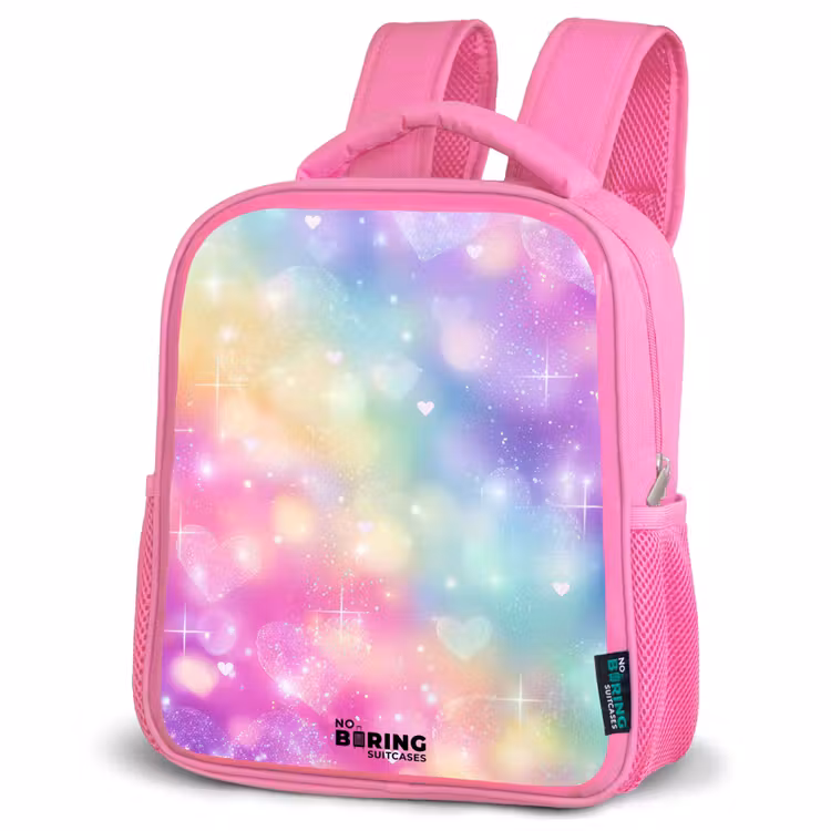 Kids backpack - Pink - Light - Rainbow - Hearts — 4