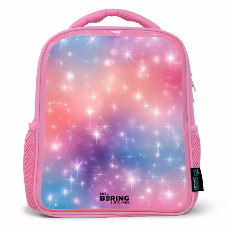 Kids backpack - Pink - Stars - Abstract - Colors — 1