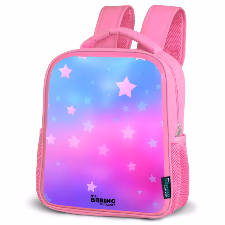 Kids backpack - Pink - Stars - Pink - Blue — 4
