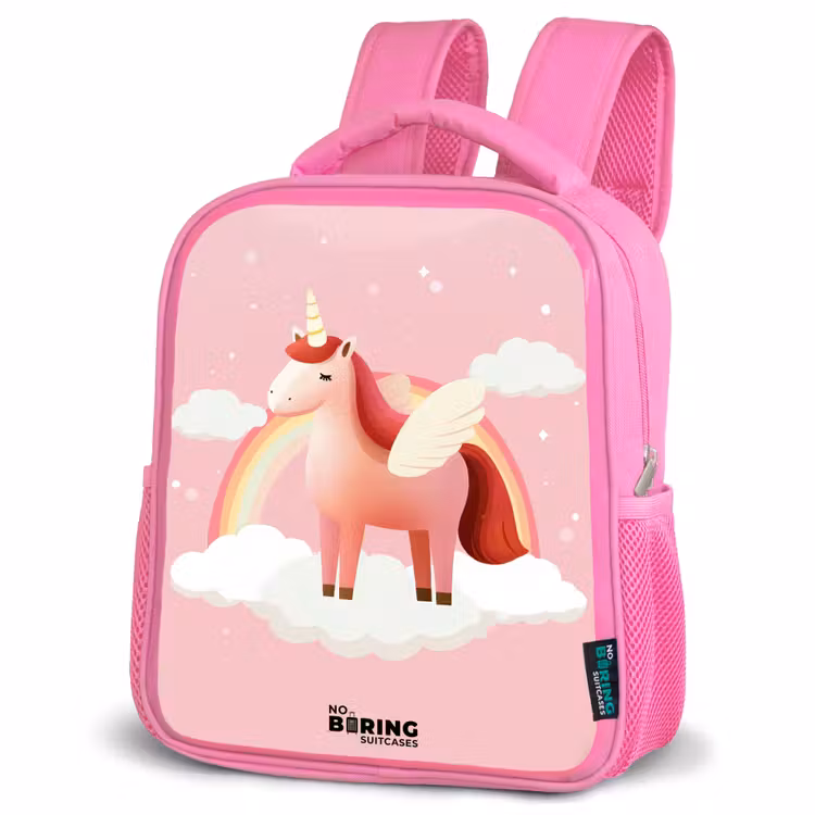 Kids backpack - Pink - Unicorn - Wings - Pink - Rainbow — 4