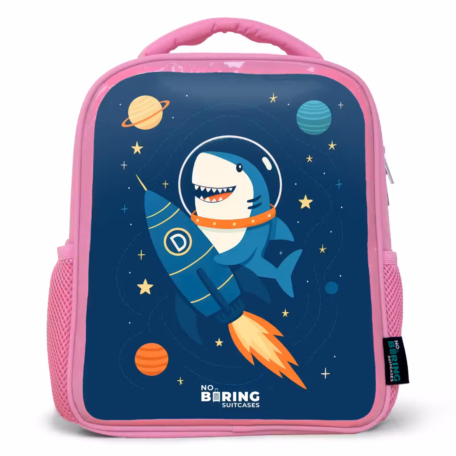 Kids backpack - Pink - Animal - Space - Planet - Rocket — 1