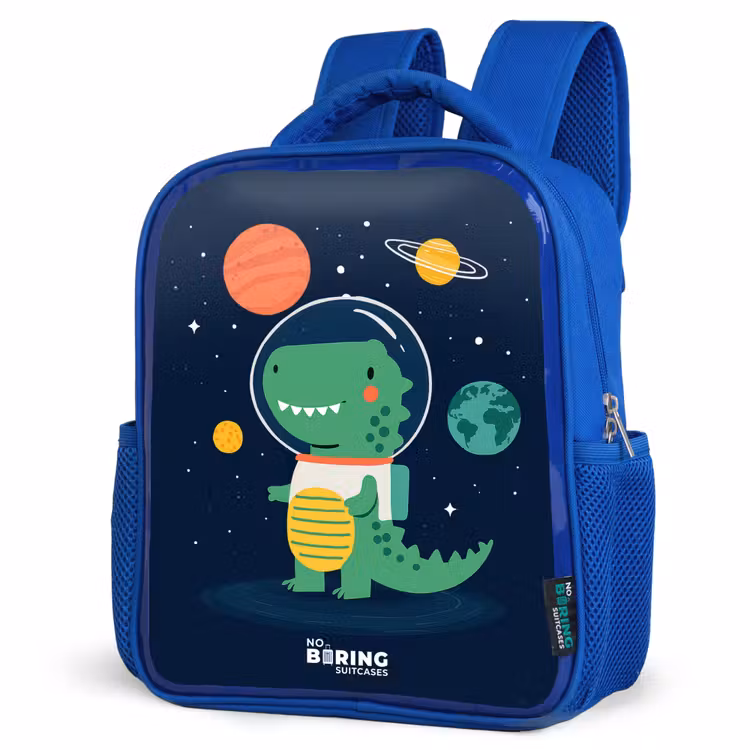 Kids backpack - Blue - Space - Dino - Planets - Stars — 3