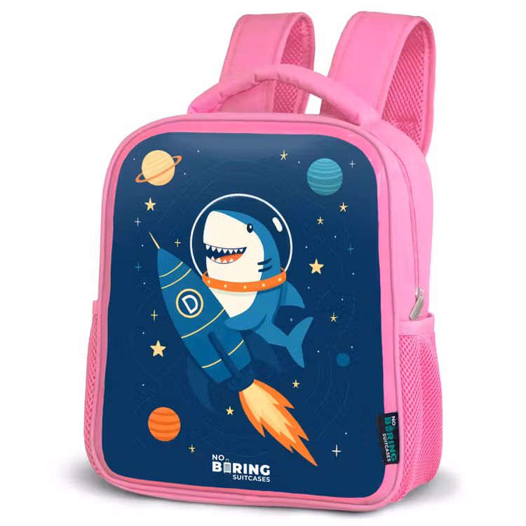 Kids backpack - Pink - Animal - Space - Planet - Rocket — 4