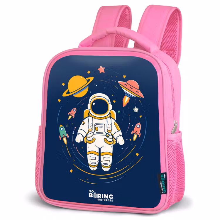 Kids backpack - Pink - Astronaut - Planet - Stars - Rocket — 4