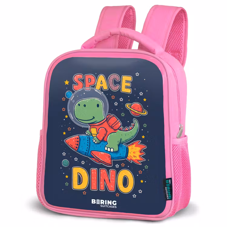 Kids backpack - Pink - Dino - Green - Rocket - Stars — 4