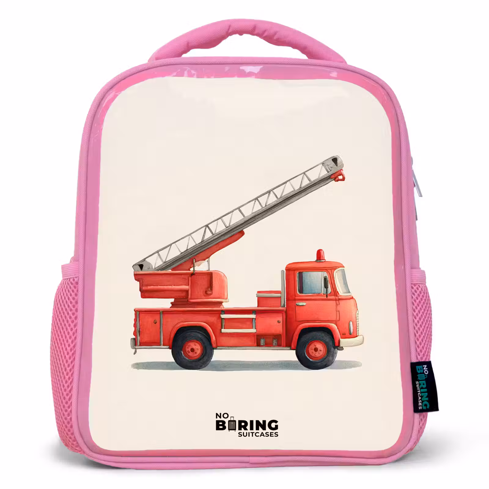 Kids backpack - Pink - Fire truck - Signed - Red — 1