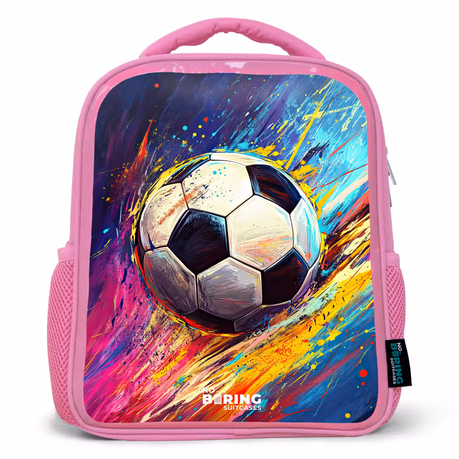Kids backpack - Pink - Neon - Soccer - Colorful — 1