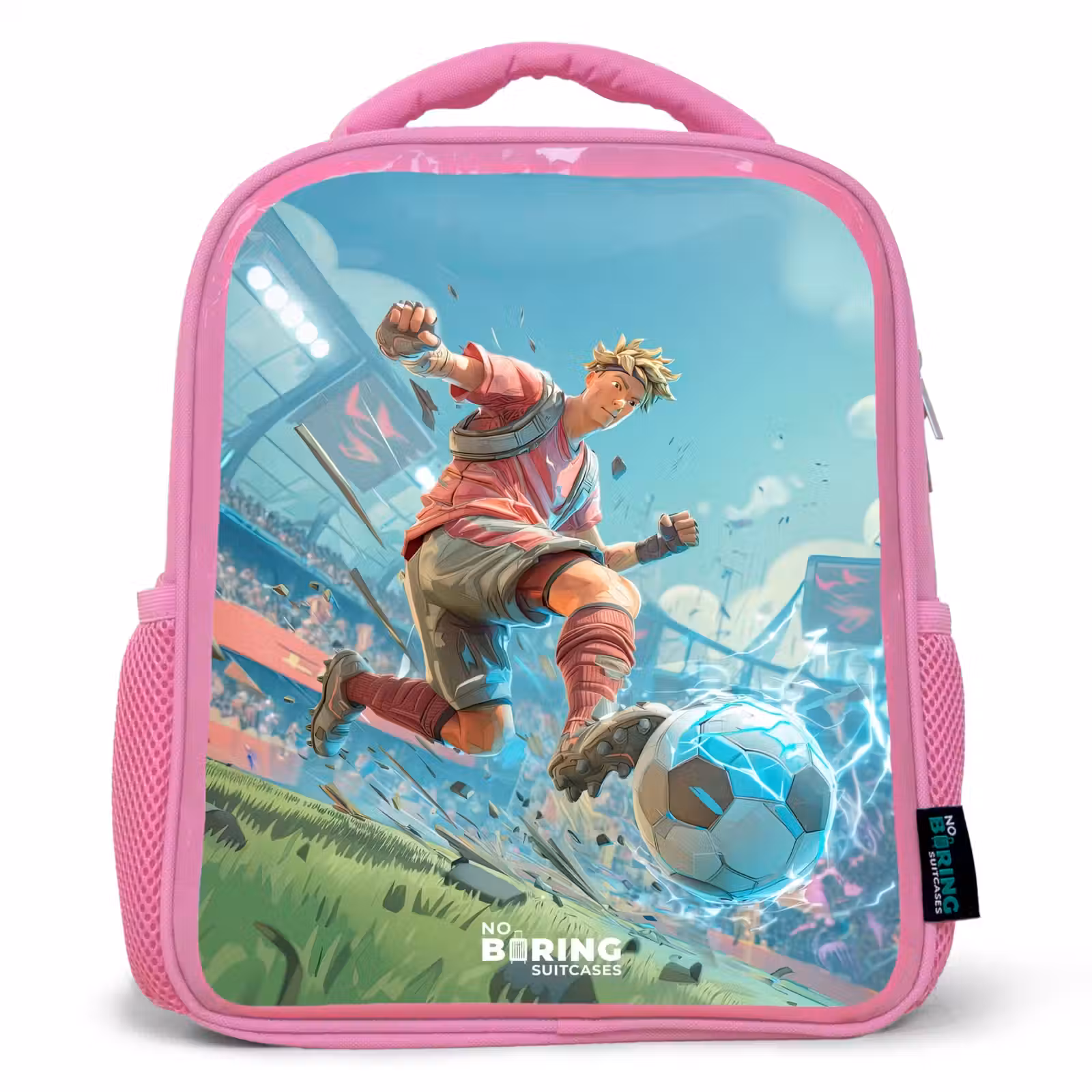 Kids backpack - Pink - Soccer - Boy - Stadium - Electric — 1