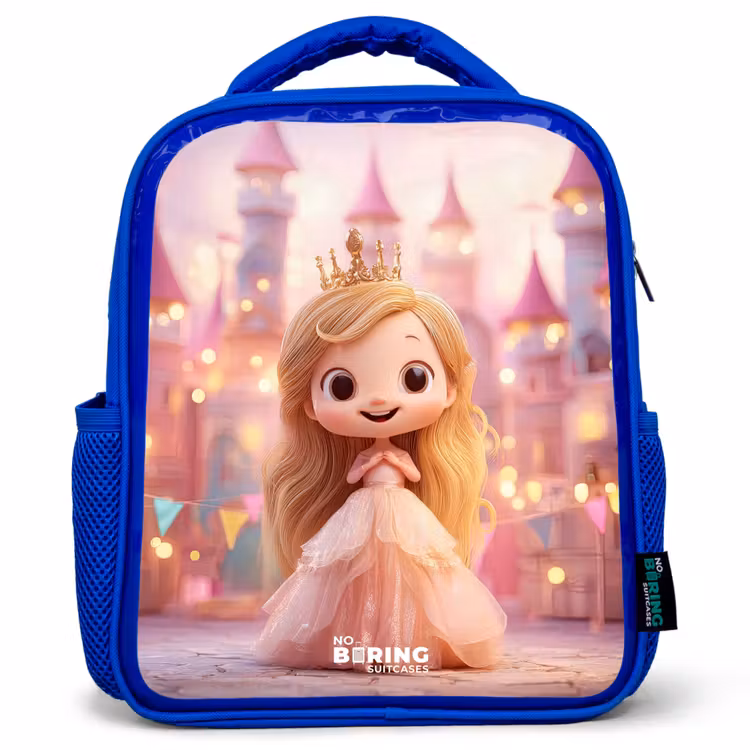 Kids backpack - Blue - Princess - Pink - Castle — 1