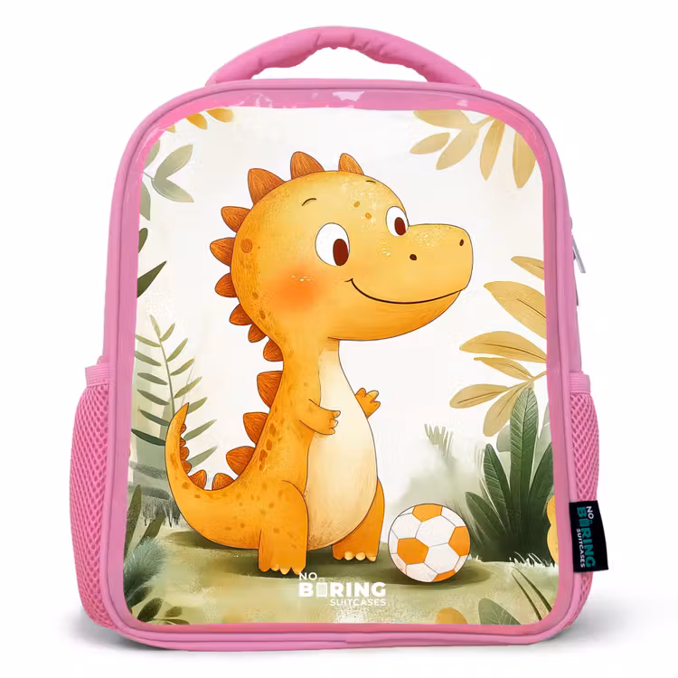Kids backpack - Pink - Dino - Football - Orange — 1