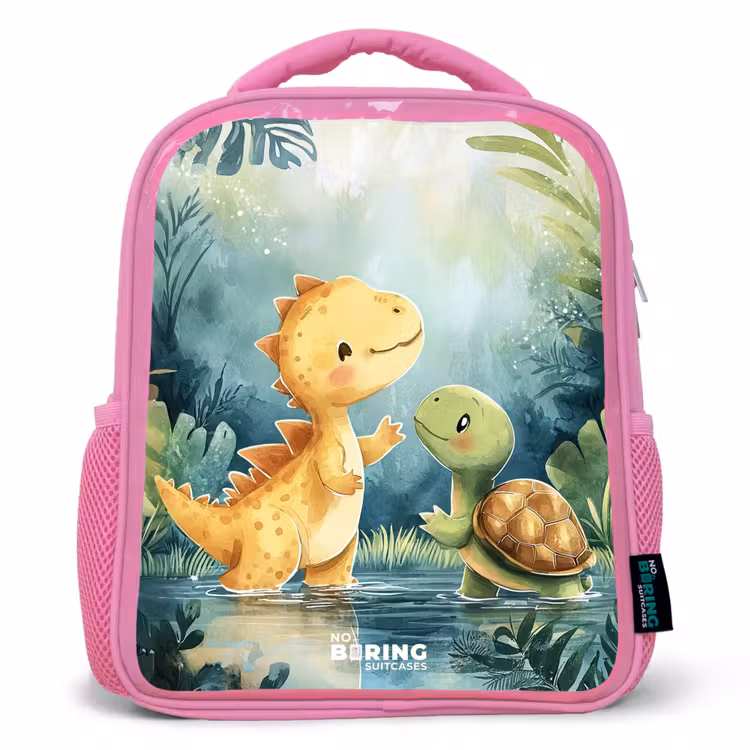 Kids backpack - Pink - Dino - Turtle - Jungle — 1