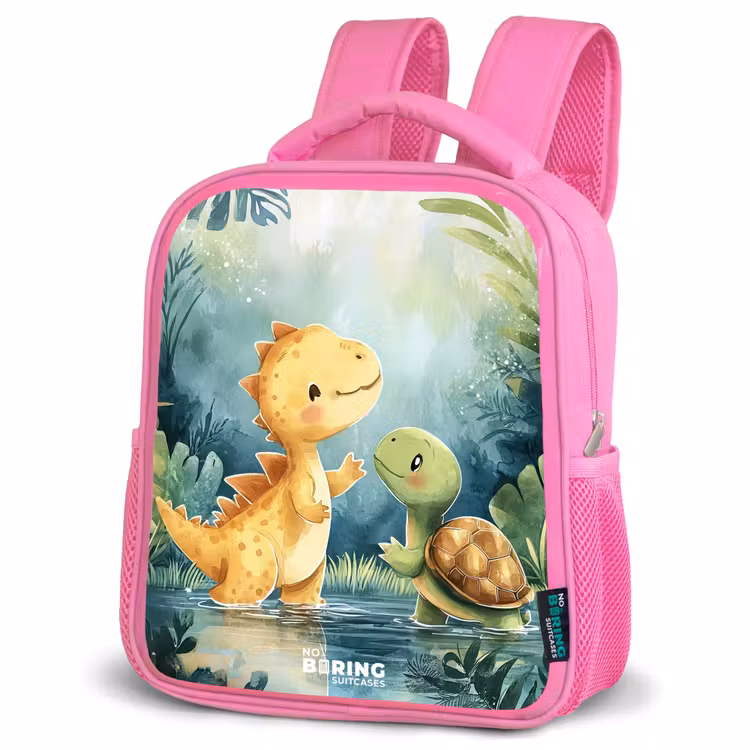 Kids backpack - Pink - Dino - Turtle - Jungle — 4