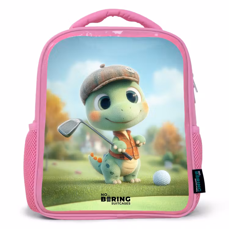 Kids backpack - Pink - Golf - Dino - Green — 1