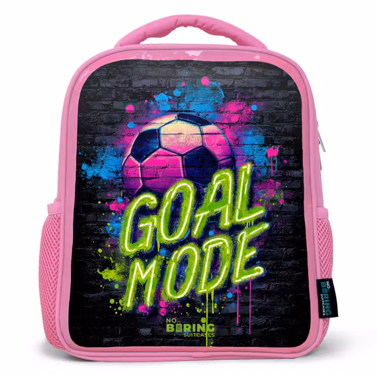 Kids backpack - Pink - Neon - Graffiti - Football - Colorful — 1