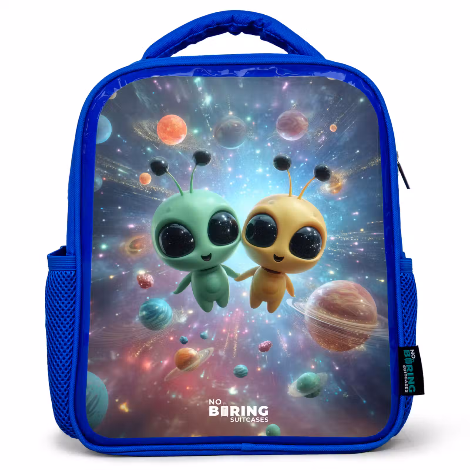 Kids backpack - Blue - Merry alien friends — 1