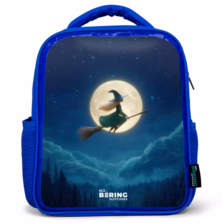 Kids backpack - Blue - Night Flight over the Forest — 1