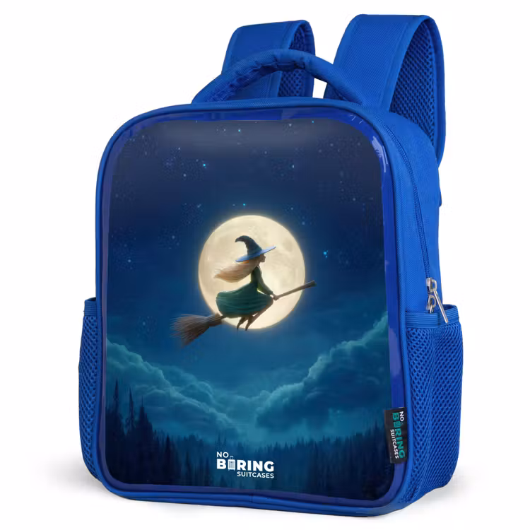 Kids backpack - Blue - Night Flight over the Forest — 3