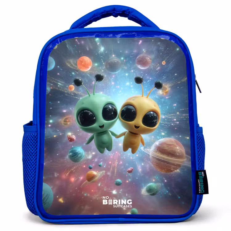 Kids backpack - Blue - Merry alien friends — 1