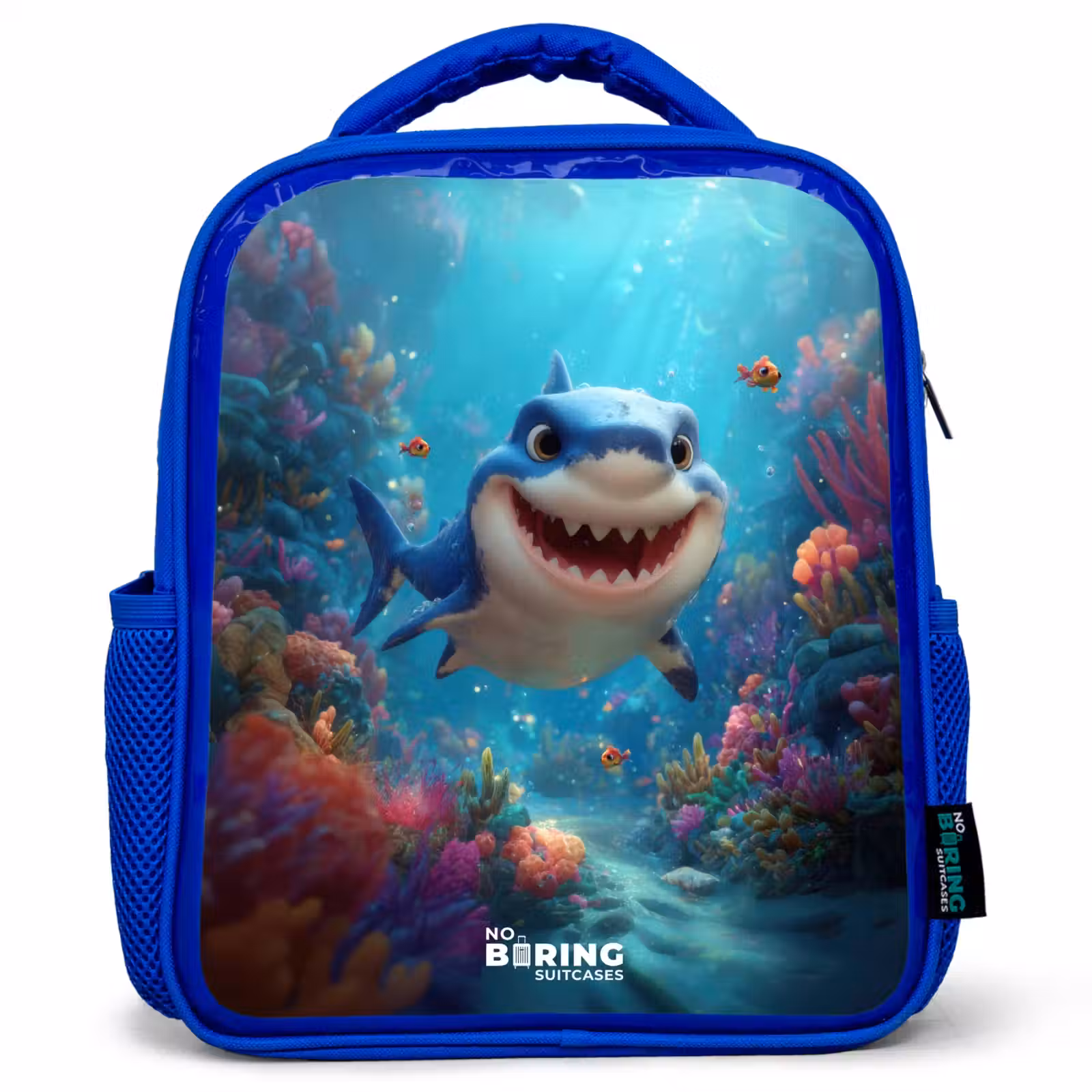 Kids backpack - Blue - Reef - Coral - Shark - Animal — 1