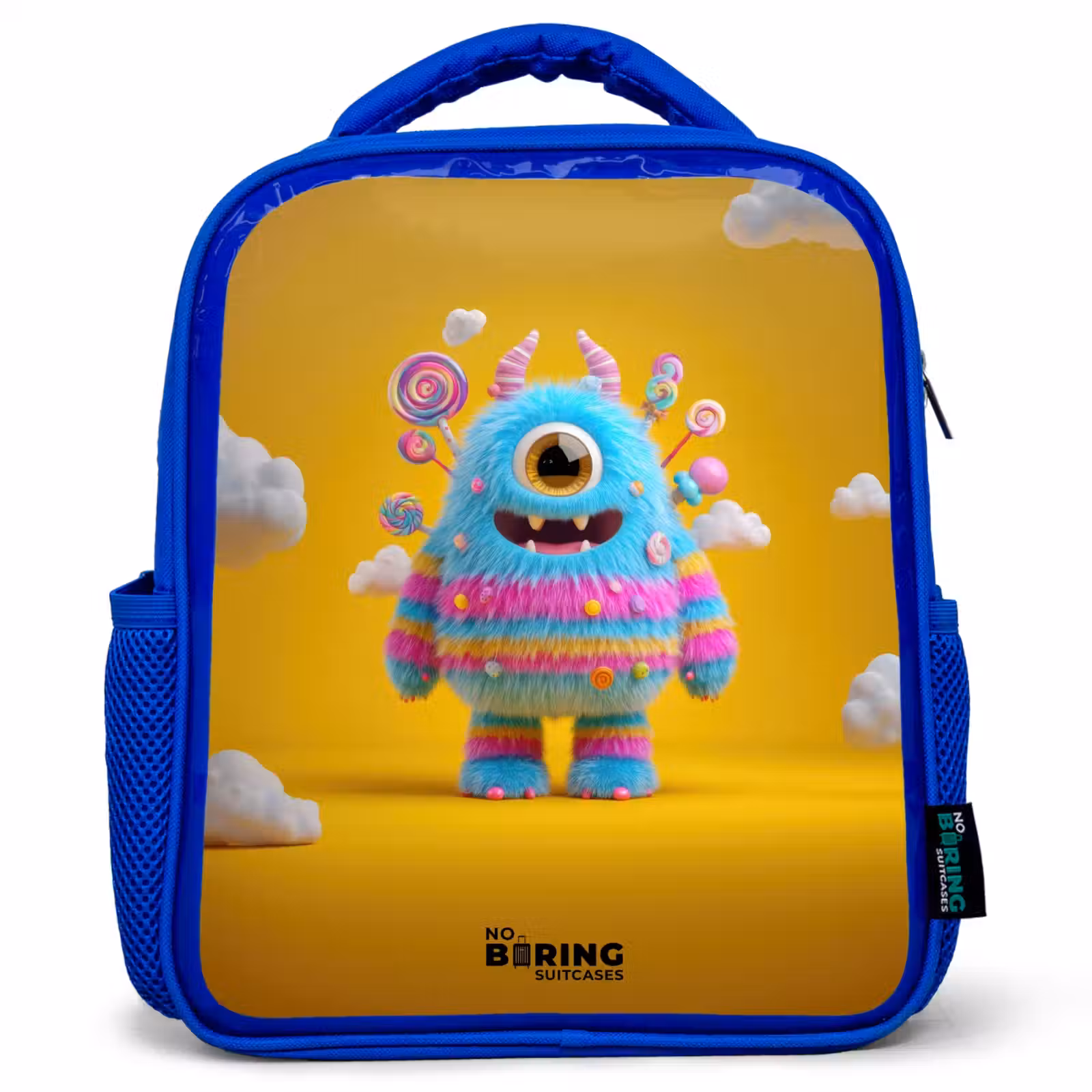 Kids backpack - Blue - Candy - Monster - Rainbow — 1