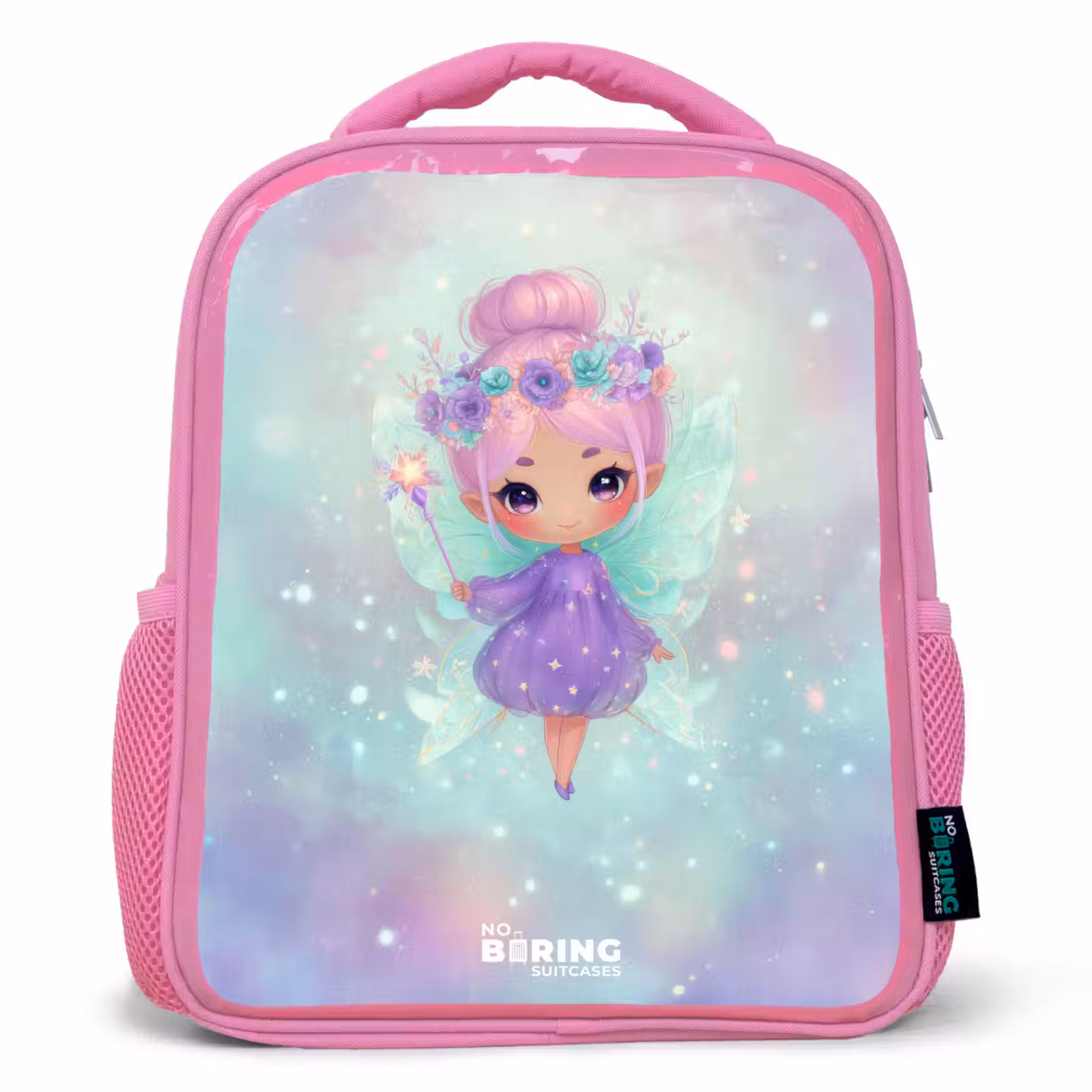 Kids backpack - Pink - Flower fairy in pastel shine — 1