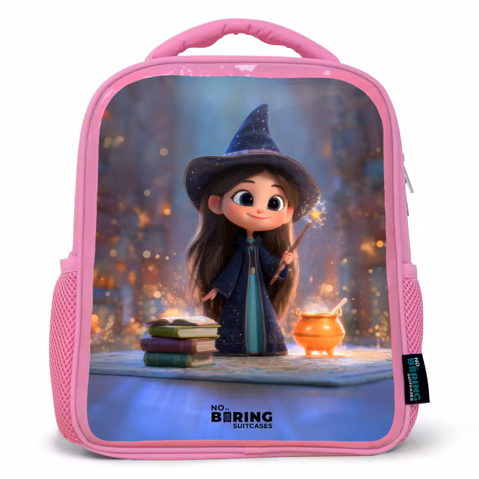 Kids backpack - Pink - Little enchantress in library — 1