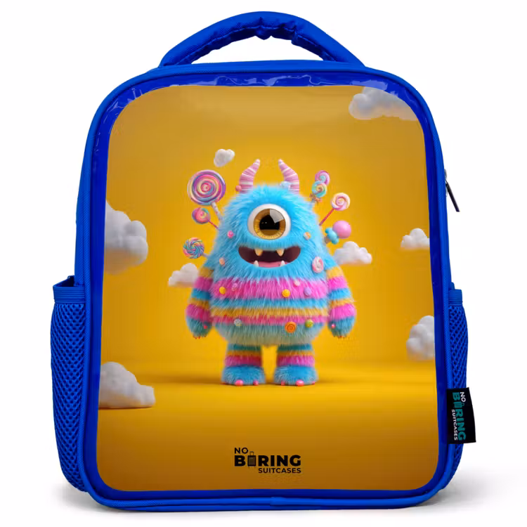 Kids backpack - Blue - Candy - Monster - Rainbow — 1