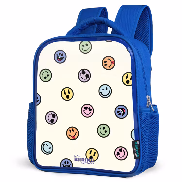 Kids backpack - Blue - Playful smiley mix — 3