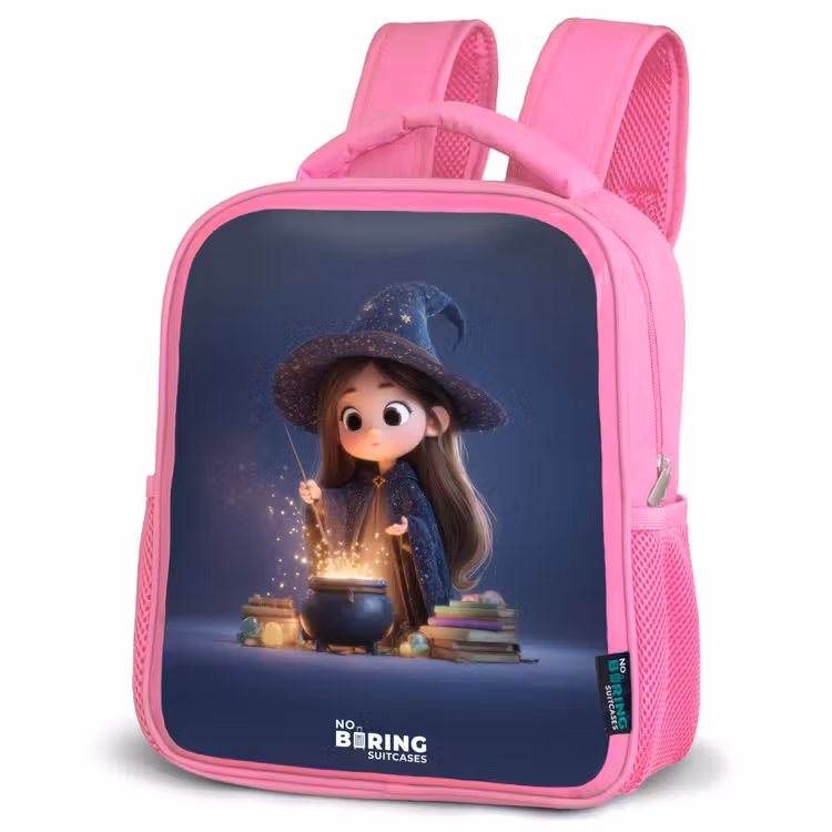 Kids backpack - Pink - Enchanted girl with cauldron — 4