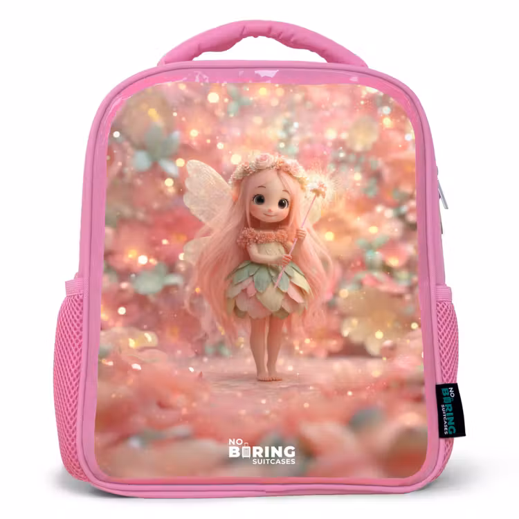 Kids backpack - Pink - Flower fairy in pink fairy world — 1