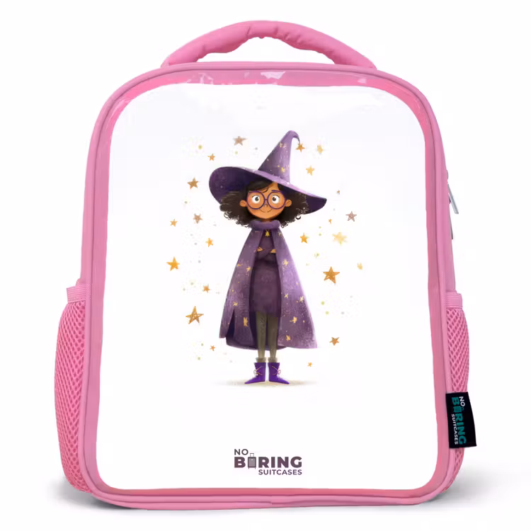 Kids backpack - Pink - The purple wizard's cloak — 1