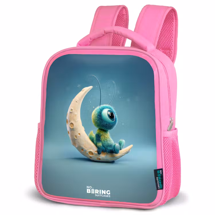 Kids backpack - Pink - Dreamy Creature on the Moon — 4