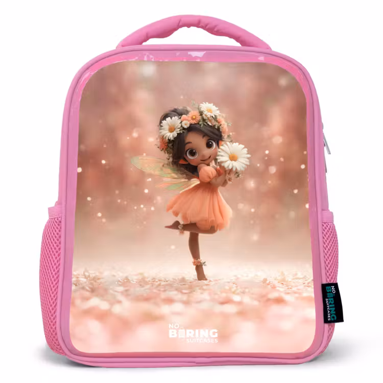 Kids backpack - Pink - Fairy with daisies — 1