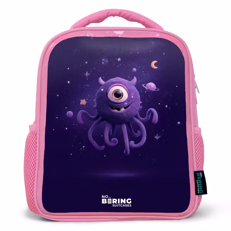 Kids backpack - Pink - Cosmic tentacle monster — 1