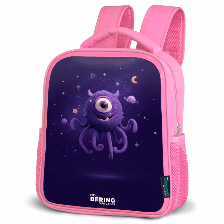 Kids backpack - Pink - Cosmic tentacle monster — 4