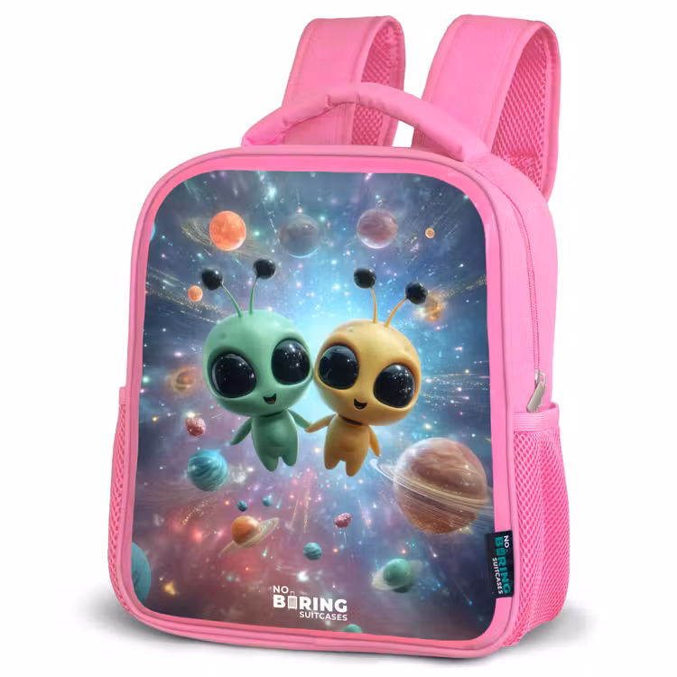 Kids backpack - Pink - Merry alien friends — 4