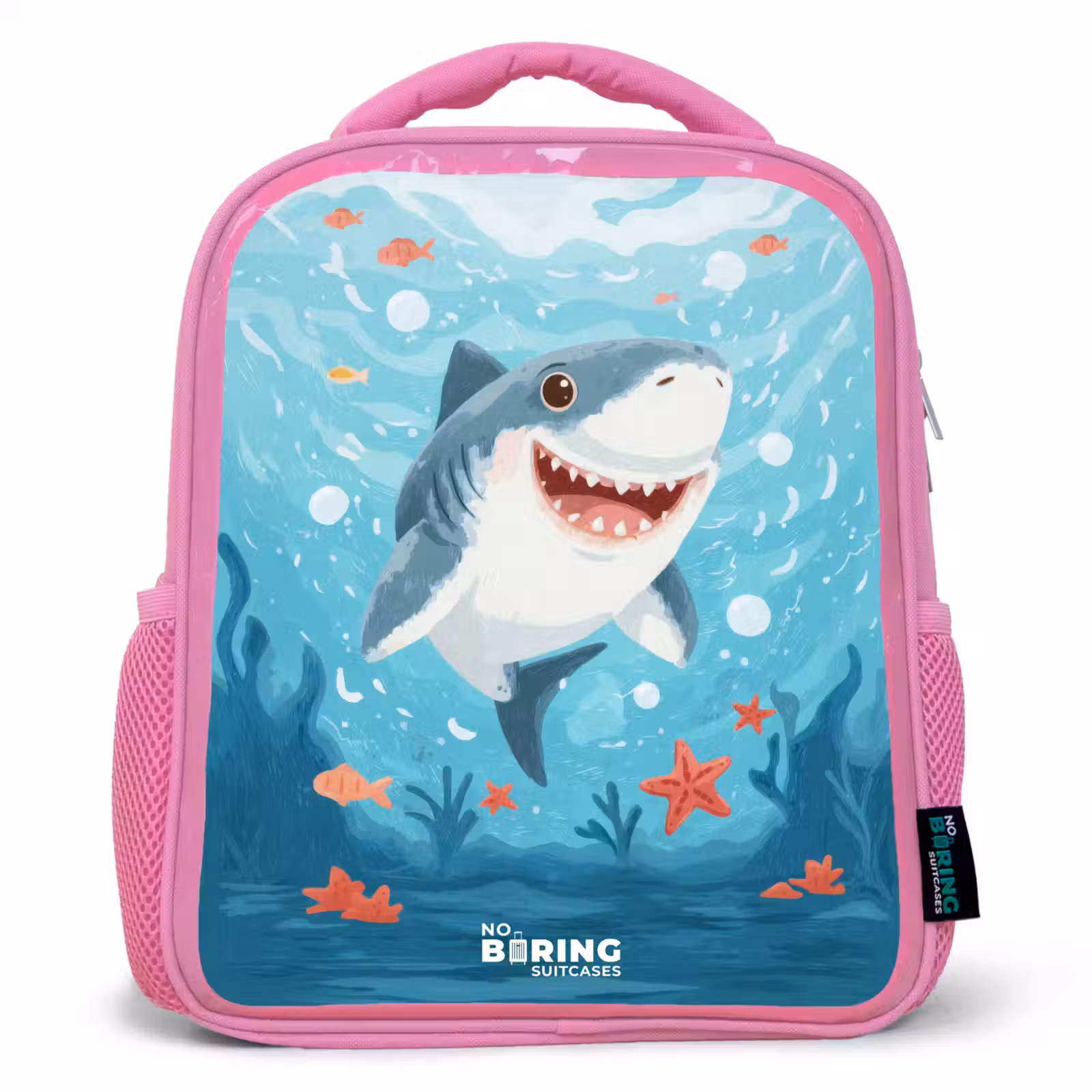 Kids backpack - Pink - Shark - Water - Sea — 1